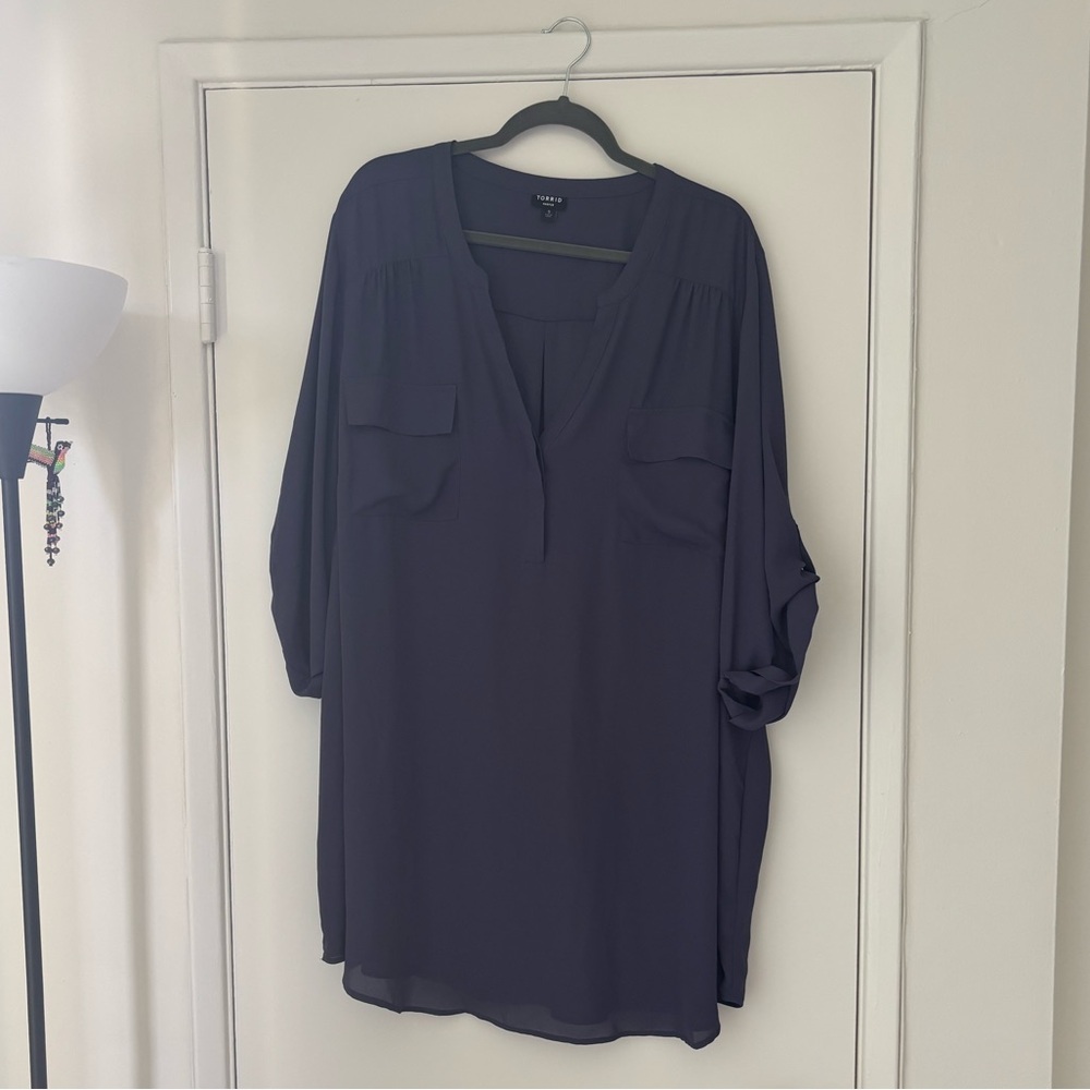 Torrid Navy Blue Blouse
